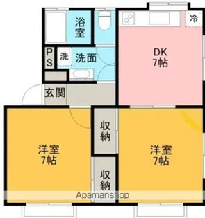 旭ルーミー天童南11号館【102号室】の間取り
