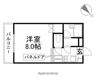 プリメゾン岡山南方【207号室】の間取り