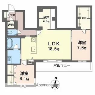 ジョフリエル【3階】の間取り
