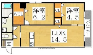 アンシャンテ松崎町【2階】の間取り