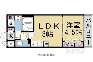 ベラジオ雅び東寺WEST【2階】の間取り
