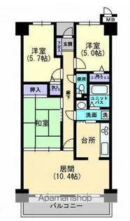 サーパス屋島【5階】の間取り