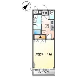 グリーンフィールド弐番館【1階】の間取り