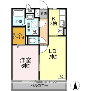 ビレッジ北久保 C棟【1階】の間取り