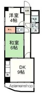 ホリホックイン南安倍【401号室】の間取り