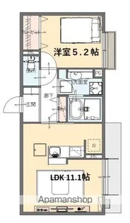 エスポワールタカムラⅡ【3階】の間取り