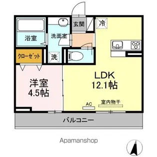 ルミエール【302号室】の間取り