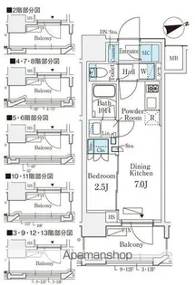 リビオメゾン御茶ノ水EAST【2階】の間取り