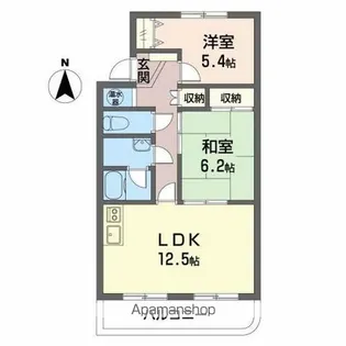 カーサブルーノ【3階】の間取り
