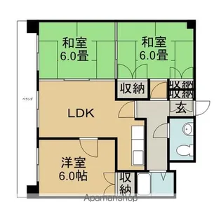 ゴールデンハイツふきあげ【5階】の間取り