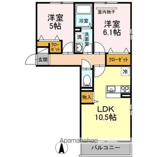 MAILE B棟【2階】の間取り