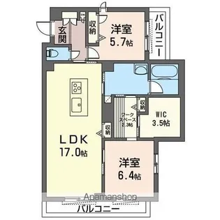 アリエッタ【205号室】の間取り