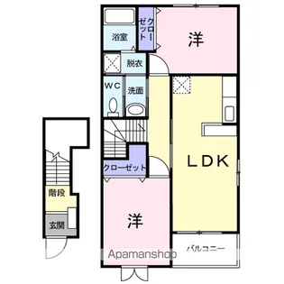 ピアン・ピアーノ【2階】の間取り