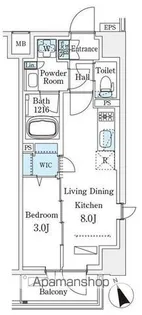 ジオエント早稲田【8階】の間取り