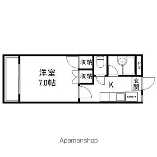 コーポ八木【103号室】の間取り