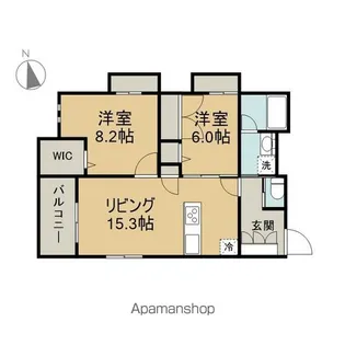 グリンデル葵【3階】の間取り