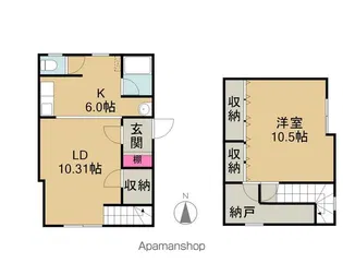富士第二マンション【101号室】の間取り