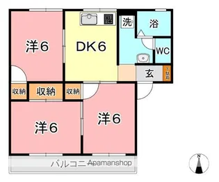 セジュールこめや【1階】の間取り