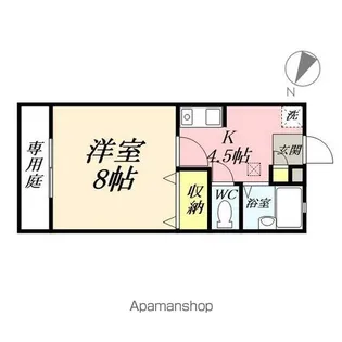 メープル湊A【1階】の間取り