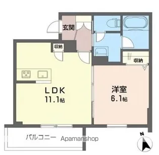 サクラ中野上高田【302号室】の間取り