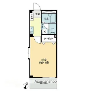 1Kの間取り画像