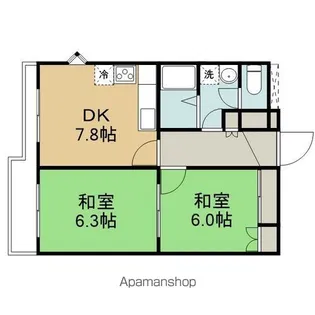 ニュー淵野辺ハイツ【3階】の間取り
