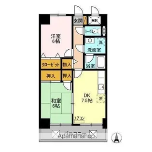 スカイヒルズ我孫子【5階】の間取り