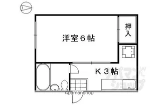ハイツ中村【南棟201号室】の間取り