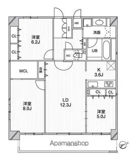 セノアタワー新大阪(旧グランルクレ新大阪)【10階】の間取り