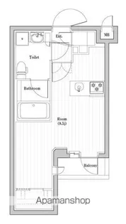 レジデンス東中野ガーデン【3階】の間取り