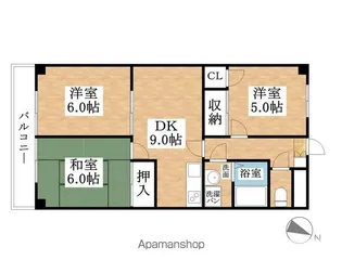 愛知県江南市飛高町本町【マンション】の間取り