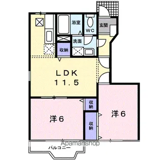 アルカディアK Ⅰ【1階】の間取り