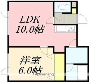 ノースガーデン【204号室】の間取り