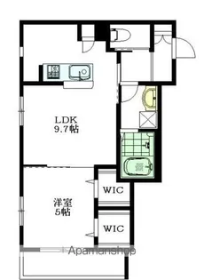 ロザリアン松原【102号室】の間取り