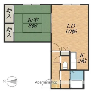 1LDKの間取り画像