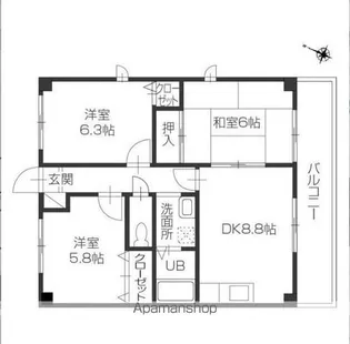 フィネス大井【2階】の間取り