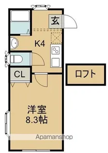 ホワイトキャッスル蒲町ビレジA棟【201号室】の間取り