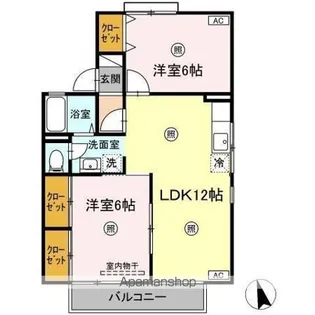 ロイヤルコート円座【2階】の間取り