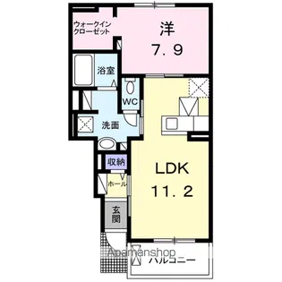 ベルエールⅠ号館【1階】の間取り