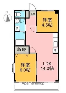 ハイツイナバ【201号室】の間取り