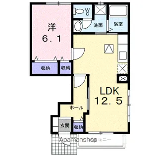 カルムメゾン【1階】の間取り