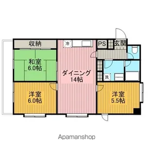 シャトー大沼Ⅱ【2階】の間取り