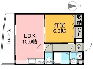 マリベールAZONO【4階】の間取り