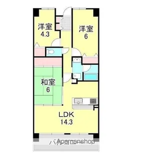 エルシティ草津2番館【704号室】の間取り