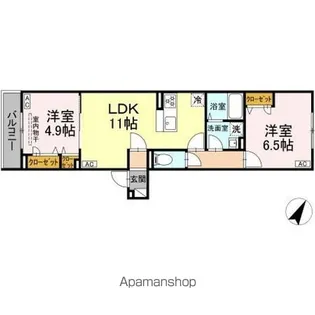 セレスティア柴又VII【2階】の間取り