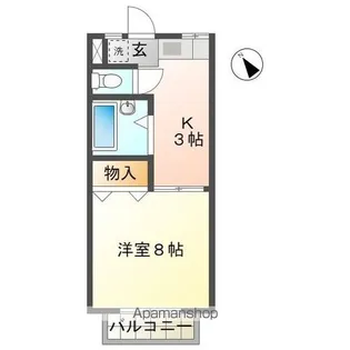 第2コーポ幸【2階】の間取り
