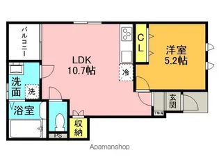 TORRIE幸町 A棟【102号室】の間取り