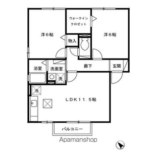 アビタート・フェリーチェ A【2階】の間取り