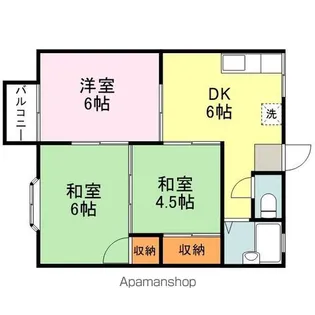 ヴィラ野々浜【203号室】の間取り