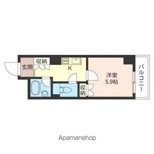 LASANTE川崎【8階】の間取り